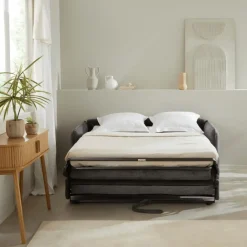 Calicosy - Slaapbank MIRA - Antraciet grijs - 90x185x104 cm Hot