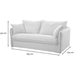 Calicosy - Slaapbank MIRA - Ecru - 90x185x104 cm Sale