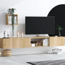 Calicosy - TV-Meubel AVIOR - Licht hout - 25x180x32 cm Online