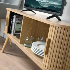 Calicosy - TV-Meubel ERNEST - Licht hout - 55x119x39 cm Outlet