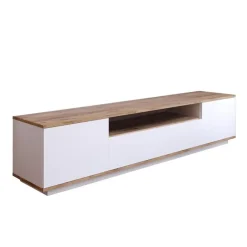 Calicosy - TV-Meubel FR7-AA - Handgemaakt eiken / wit - 44,6x180x44,5 cm Online