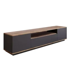 Calicosy - TV-Meubel FR7-AA - Handgemaakt eiken / grijs - 44,6x180x44,5 cm Online