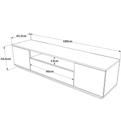 Calicosy - TV-Meubel FR7-AA - Handgemaakt eiken / grijs - 44,6x180x44,5 cm Online