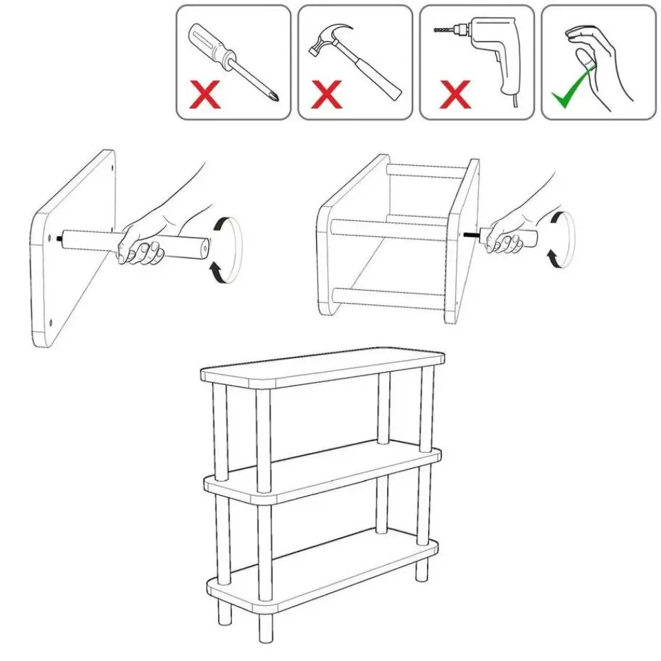 Calicosy - Wandrek STEP - Licht hout - 75x80x28 cm Best