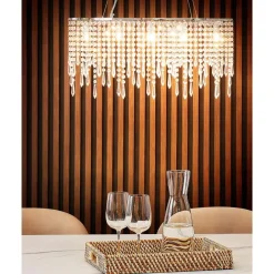 Beliani CALVELLE - Kroonluchter - Zilver - Ijzer Clearance