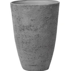 Beliani CAMIA - Bloempot set van 2 L - Grijs - Stenenmix New