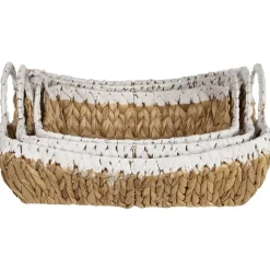 Beliani CAMPHA - Manden set van 3 - Natuurlijk - Waterhyacint Discount