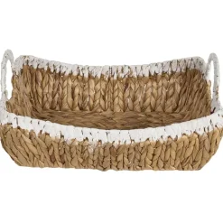 Beliani CAMPHA - Manden set van 3 - Natuurlijk - Waterhyacint Discount