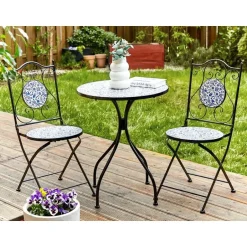 Beliani CAMPRENA - Balkonset - Zwart - Metaal Best