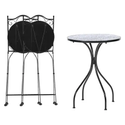 Beliani CAMPRENA - Balkonset - Zwart - Metaal Best