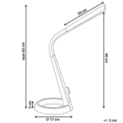 Leen Bakker CANOPUS - Bureaulamp LED - Zilver - Synthetisch materiaal