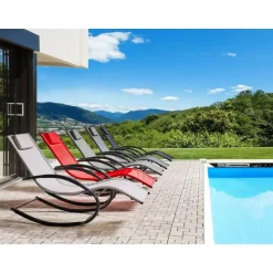 Beliani CARANO II - Strandstoel - Beige - Staal