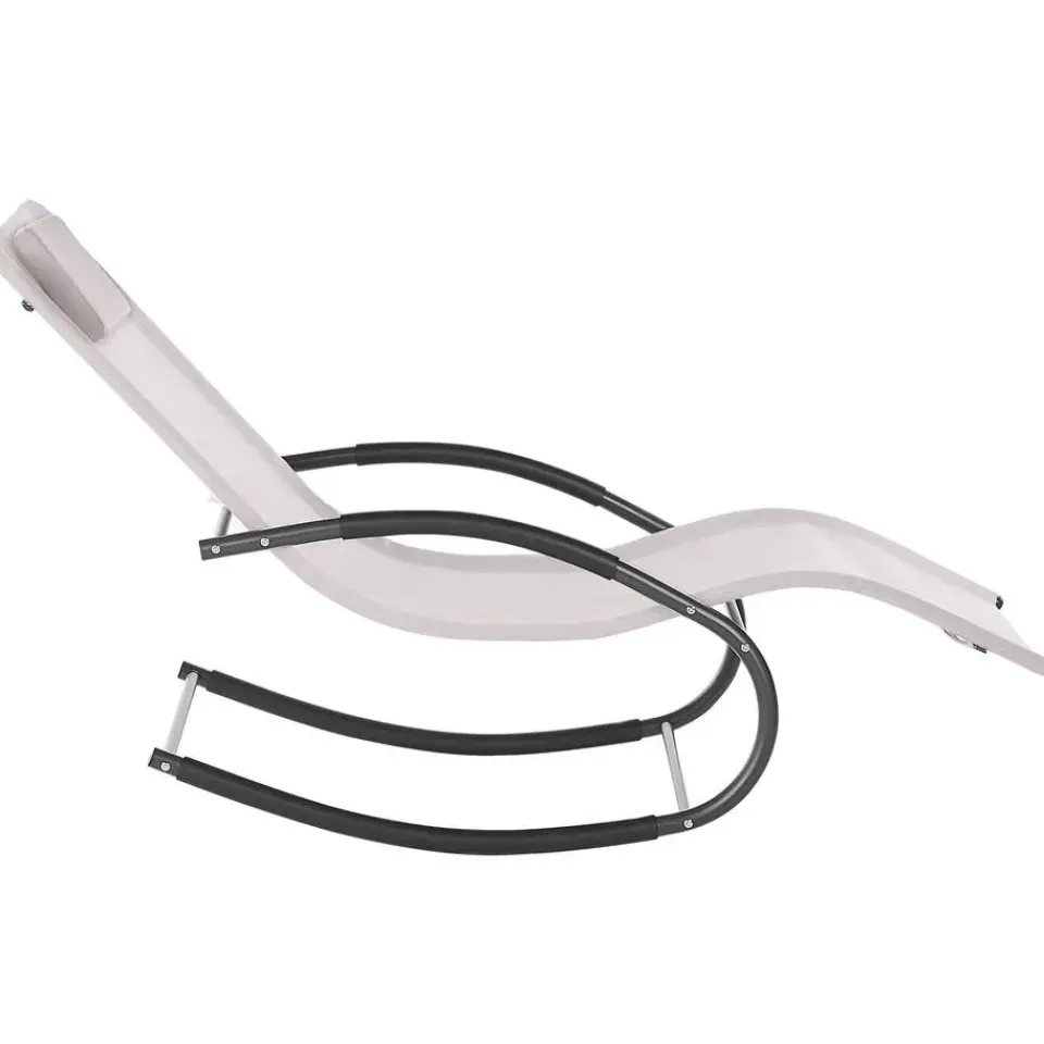 Beliani CARANO II - Strandstoel - Beige - Staal