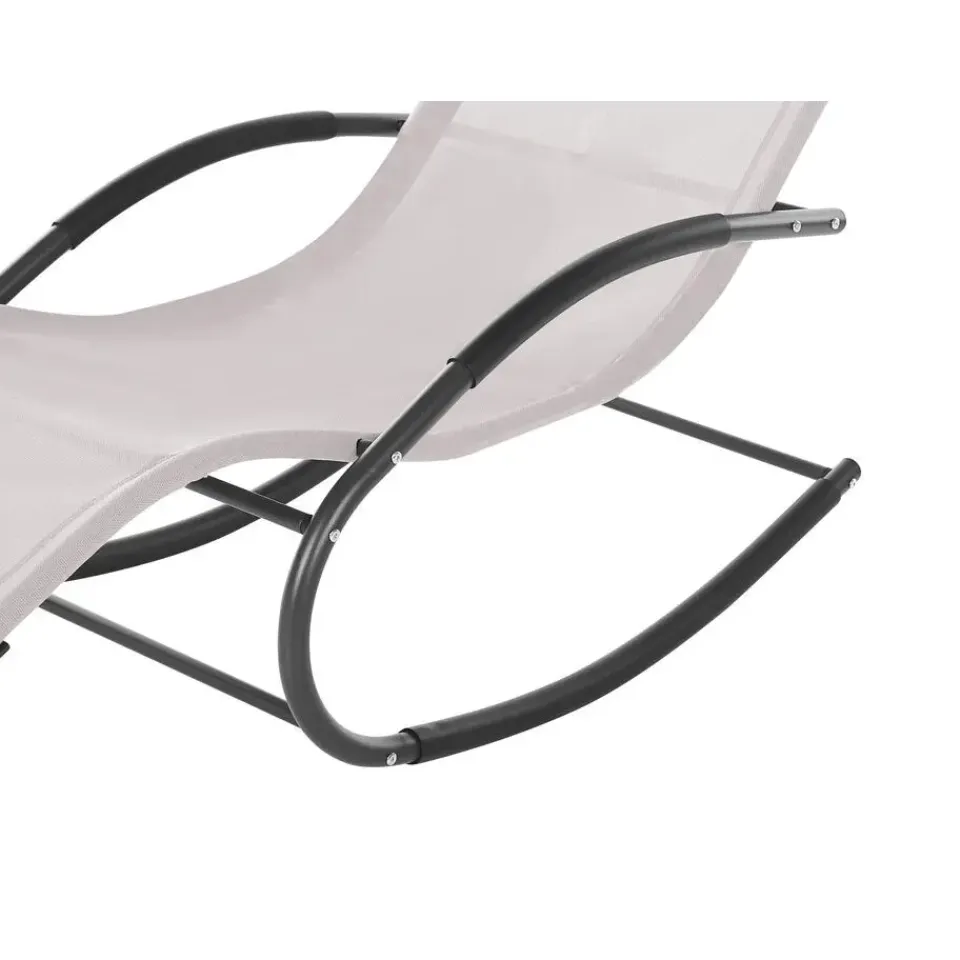 Beliani CARANO II - Strandstoel - Beige - Staal