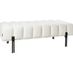 Leen Bakker CAREY - Bankje - Gebroken wit - Polyester Online