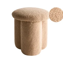 Leen Bakker CARRINGTON - Poef - Beige - Bouclé New