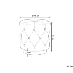 Leen Bakker CARROLLTON - Poef - Bruin - 40 cm - Fluweel New