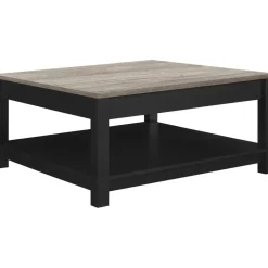 Dorel Home Carver - Salontafel met 1 plank in zwarte houtlook New