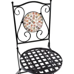 Beliani CASARIO - Tuinstoel set van 2 - Zwart - Metaal New