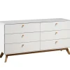 Loft24 Cassie - Commode van 3+3 laden in witte spaanplaat Hot