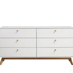Loft24 Cassie - Commode van 3+3 laden in witte spaanplaat Hot