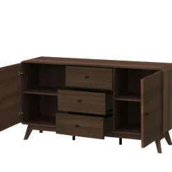 Loft24 Cassie - Dressoir met 3 laden en 2 deuren walnut-look New