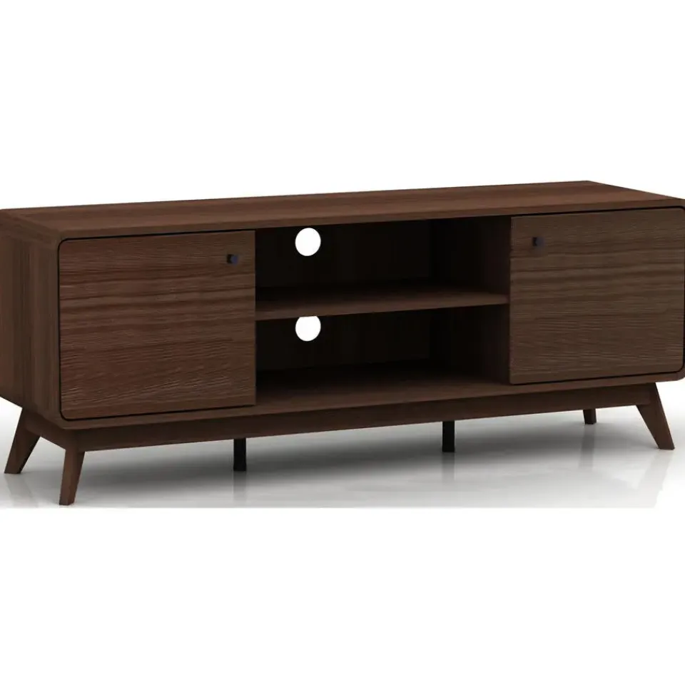 Loft24 Cassie - TV-meubel met 2 deuren van walnotenhoutspaanplaat Best