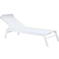 Beliani CATANIA - Strandstoel - Wit - Aluminium