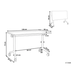 Beliani CAVI - Bureau verstelbaar - Lichtbruin/Zwart - 120 x 60 cm - Metaal Hot