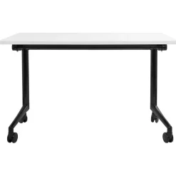 Beliani CAVI - Bureau verstelbaar - Wit/Zwart - 120 x 60 cm - Metaal Sale