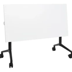 Beliani CAVI - Bureau verstelbaar - Wit/Zwart - 120 x 60 cm - Metaal Sale