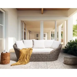 Beliani CAVO - Ligbed - Natuurlijk - Rotan Hot