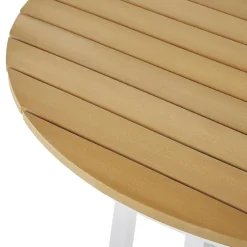 Beliani CAVOLI - Tuinset voor 4 - Wit/Beige - Aluminium