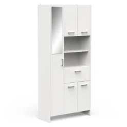 CBA Badkamerkast Coralie - 83,4 x 32,8 x 184,9 cm - Wit Clearance