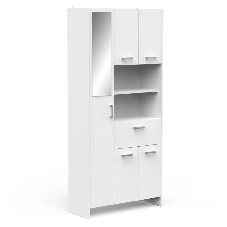 CBA Badkamerkast Coralie - 83,4 x 32,8 x 184,9 cm - Wit Clearance