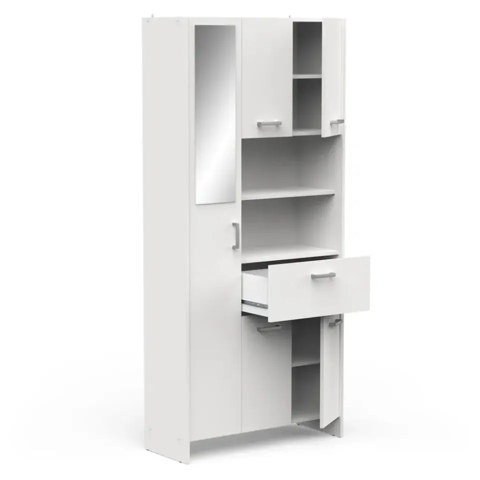 CBA Badkamerkast Coralie - 83,4 x 32,8 x 184,9 cm - Wit Clearance