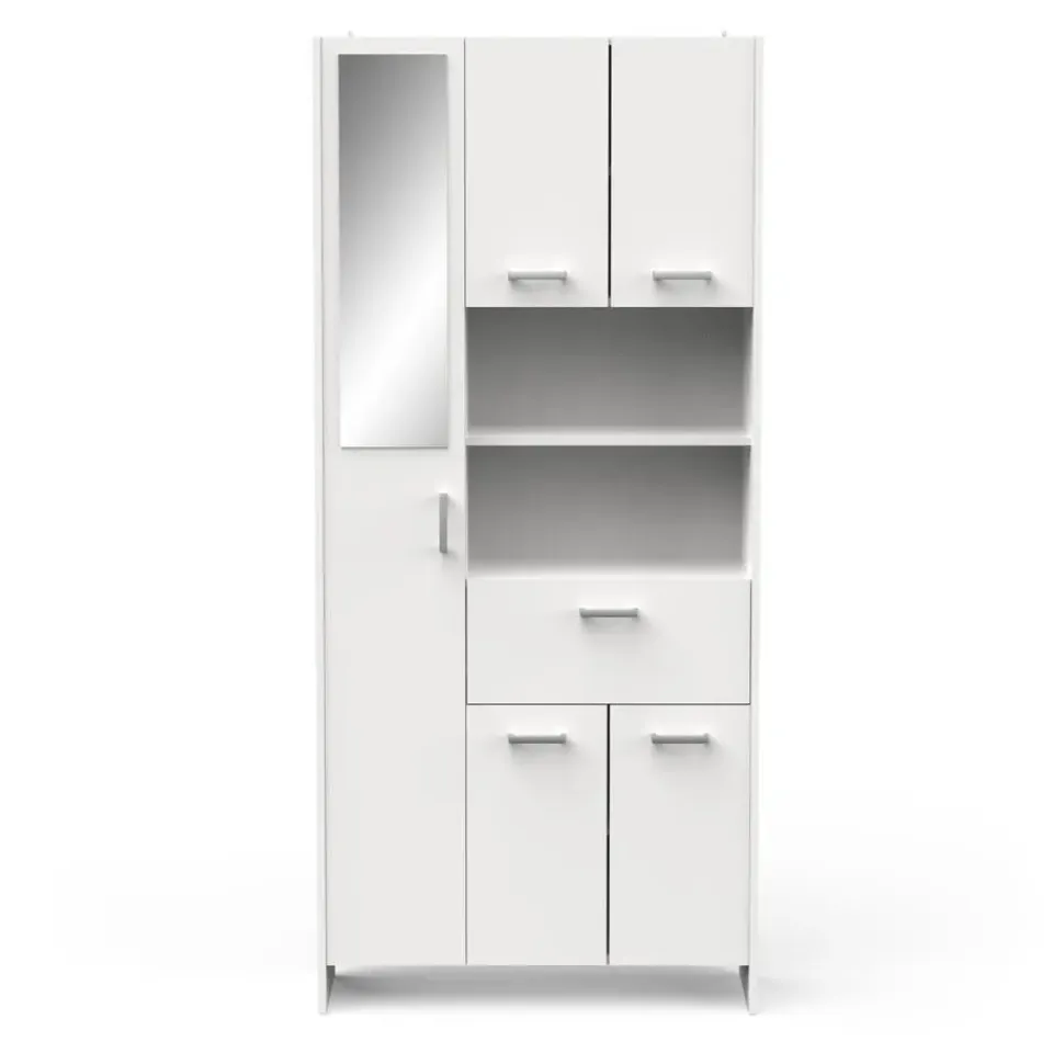 CBA Badkamerkast Coralie - 83,4 x 32,8 x 184,9 cm - Wit Clearance