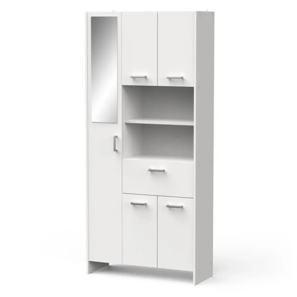 CBA Badkamerkast Coralie - 83,4 x 32,8 x 184,9 cm - Wit Clearance