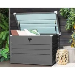 Beliani CEBROSA S - Kussenbox - Grijs - Staal Hot