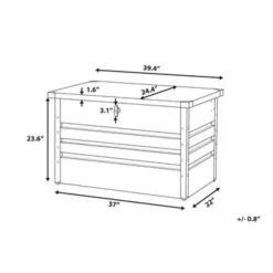 Beliani CEBROSA S - Kussenbox - Grijs - Staal Hot