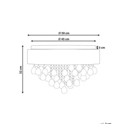 Beliani CEDEIRA - Kroonluchter - Zilver - Ijzer Online