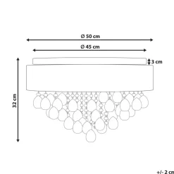 Beliani CEDEIRA - Kroonluchter - Zilver - Ijzer Online