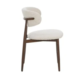 Furnihaus Celia Eetkamerstoelen Set van 4 Beige Walnoot Best