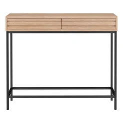 Loft24 Celine - Consoletafel met 2 laden eiken spaanplaat New