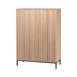 Loft24 Celine - Hoge kast met 2 deuren in natuurlijke spaanplaat Sale