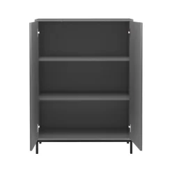 Loft24 Celine - Hoge kast met 2 grijze spaanplaatdeuren Sale