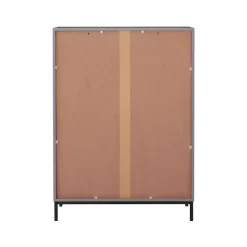 Loft24 Celine - Hoge kast met 2 grijze spaanplaatdeuren Sale