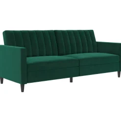 Dorel Home Celine - 3-zits slaapbank in donkergroen fluweel Sale