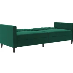 Dorel Home Celine - 3-zits slaapbank in donkergroen fluweel Sale