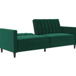 Dorel Home Celine - 3-zits slaapbank in donkergroen fluweel Sale